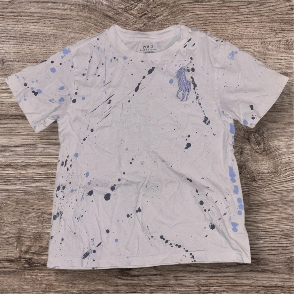 Polo by Ralph Lauren White and Blue Kids T-Shirt